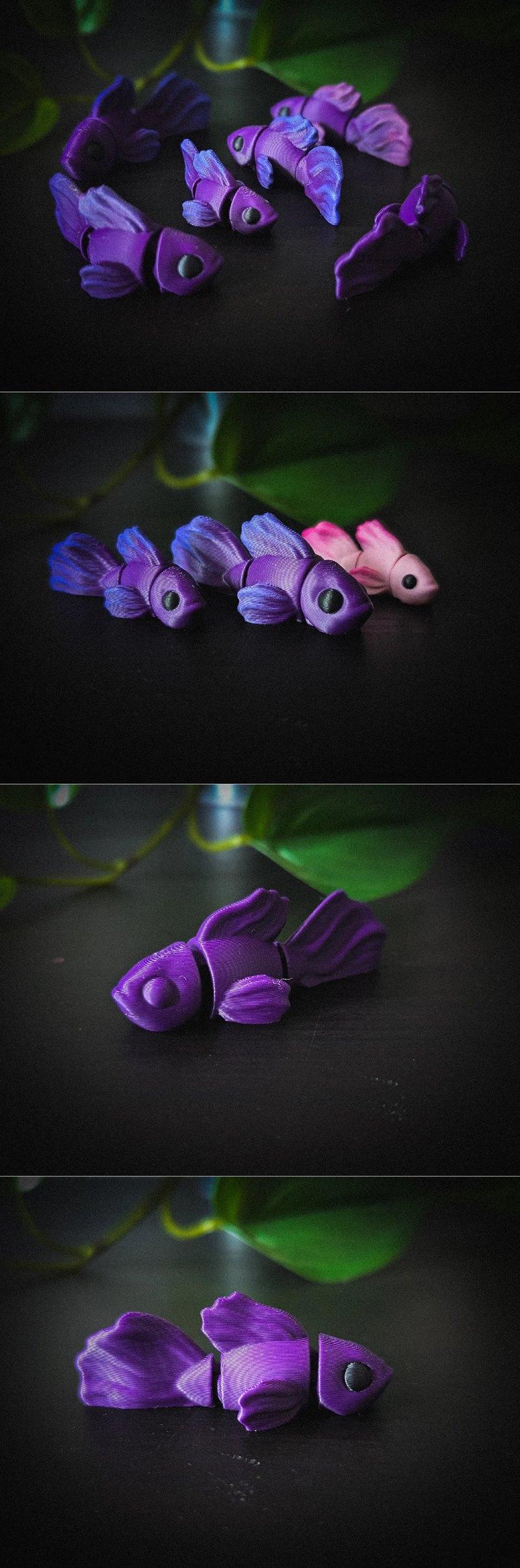 灵活 Bettta 鱼 3D打印模型|Flexi Betta Fish – 3D Print Model STL