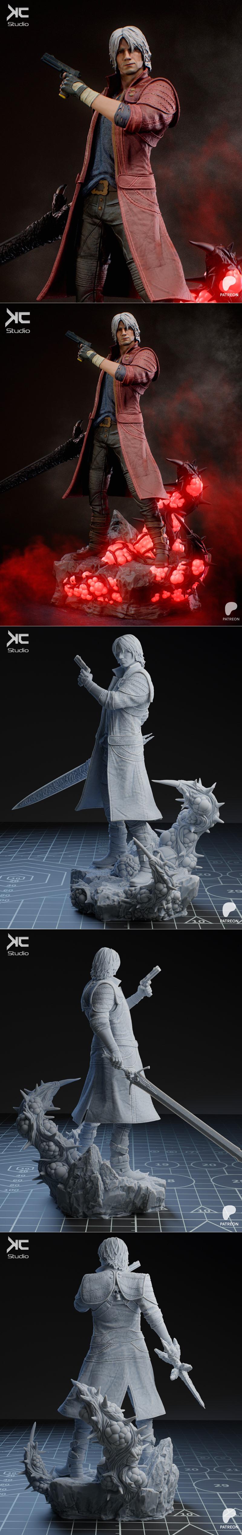 KcStudio - 命运之轮 - 德凯亚克3D打印模型|KcStudio – Dante – Devil May Cry – 3D Print Model STL