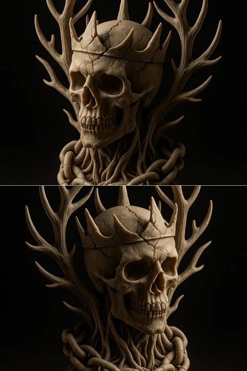 沉默之冠——3D打印模型|Crowned Roots of Silence – 3D Print Model STL