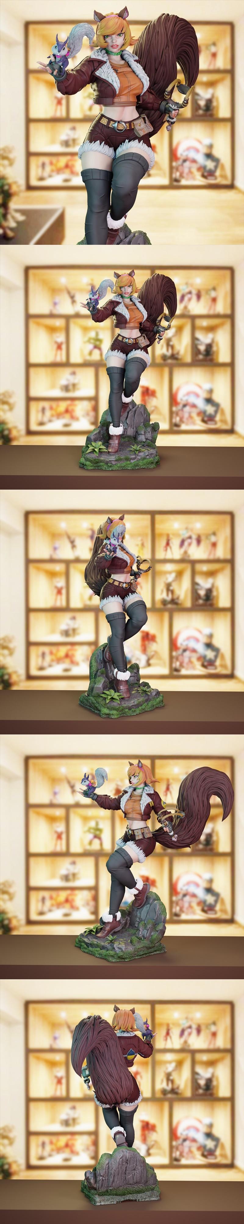 BrunoArt3D - 乐高 squirrel girl 3D打印模型|BrunoArt3D – Marvel – Squirrel Girl – 3D Print Model STL