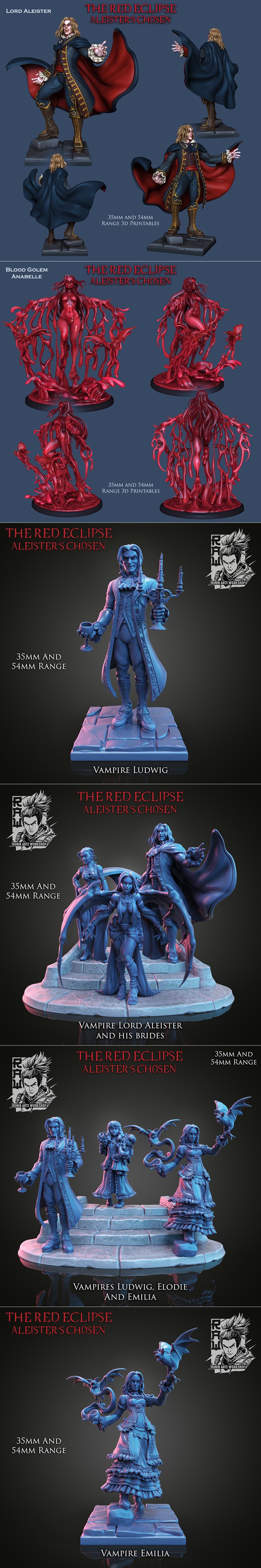 罗尼艺术工作坊2023年10月 3D打印模型：动漫游戏角色STL文件|Ronin Arts Workshop October 2023 – 3D Print Model STL