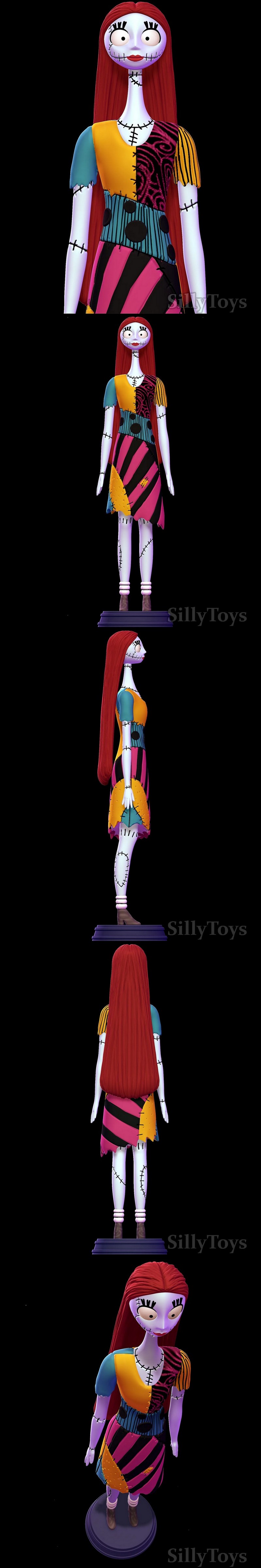 SillyToys - 《圣诞前夜》萨莉 3D打印模型|SillyToys – Sally The Nightmare Before Christmas – 3D Print Model