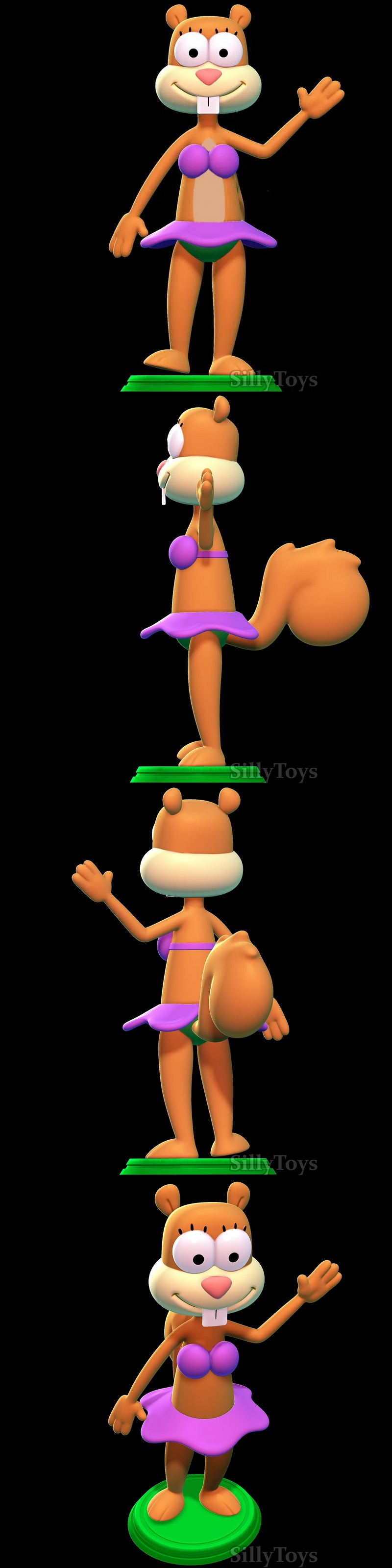 Sandy Cheeks 3D打印模型|SillyToys – Sandy Cheeks SpongeBob SquarePants 2 – 3D Print Model