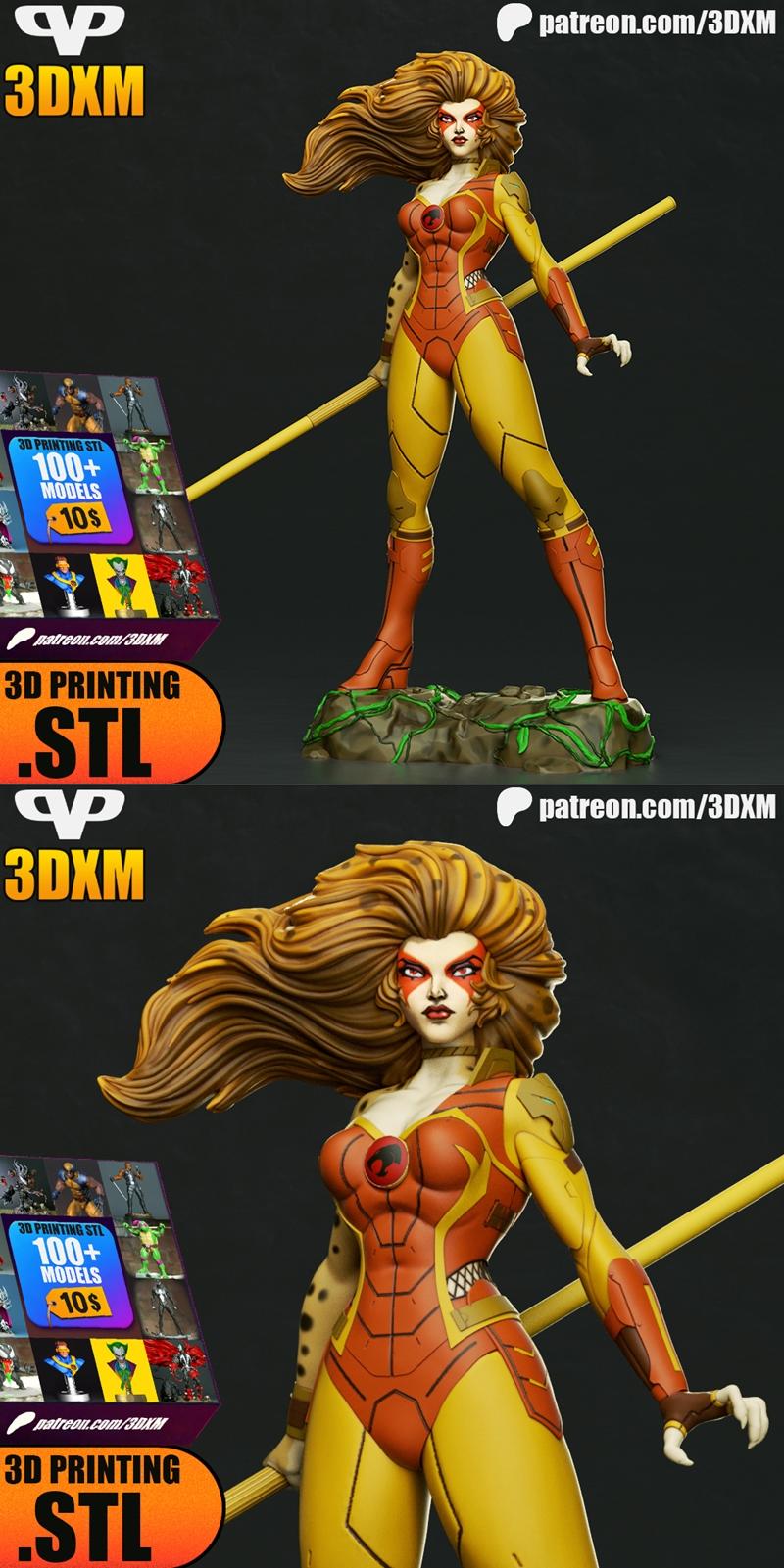 3DXM - 3D打印模型 - Cheetara|3DXM – Cheetara – 3D Print Model STL