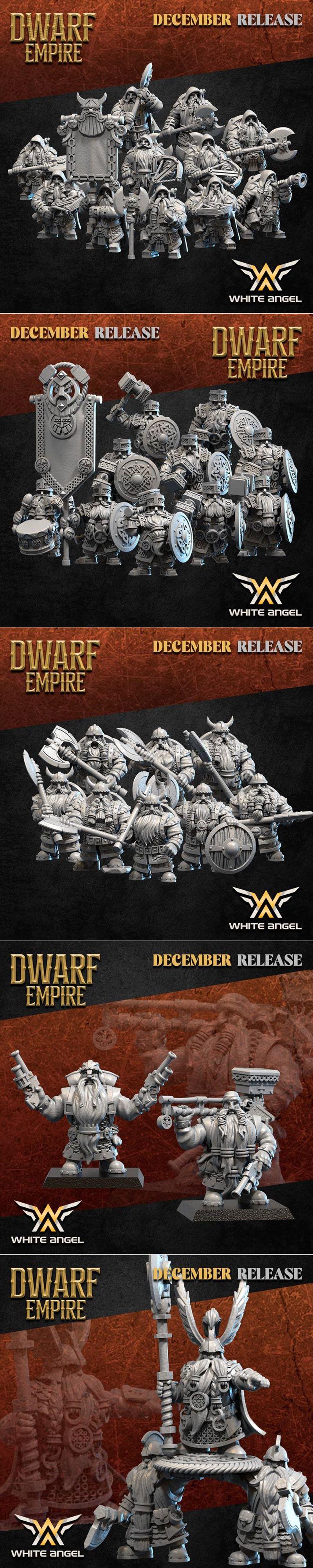 白天使迷你模型-矮人帝国-3D打印雕塑|White Angel Miniatures – Dwarf Empire – 3D Print Model STL