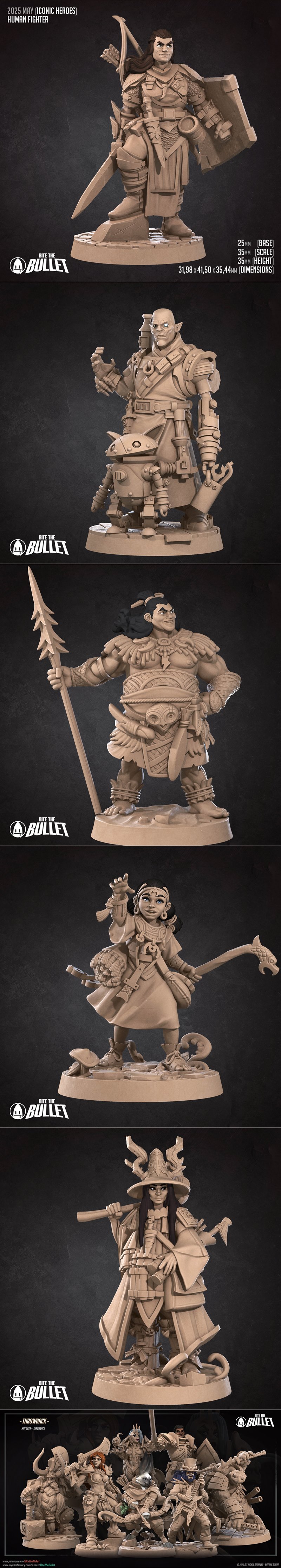 咬下子弹——2025 iconic英雄3D打印模型|Bite the Bullet – Iconic Heroes May 2025 – 3D Print Model STL