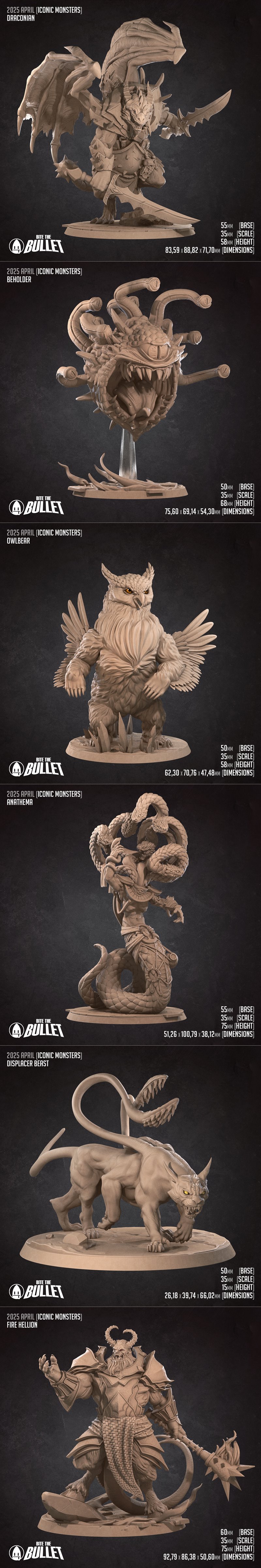咬下子弹—— iconic怪物 2025年4月 3D打印模型|Bite the Bullet – Iconic Monsters April 2025 – 3D Print Model STL