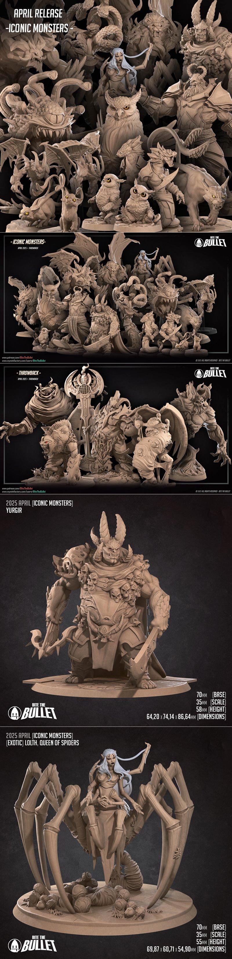 咬下子弹—— iconic怪物 2025年4月 3D打印模型|Bite the Bullet – Iconic Monsters April 2025 – 3D Print Model STL