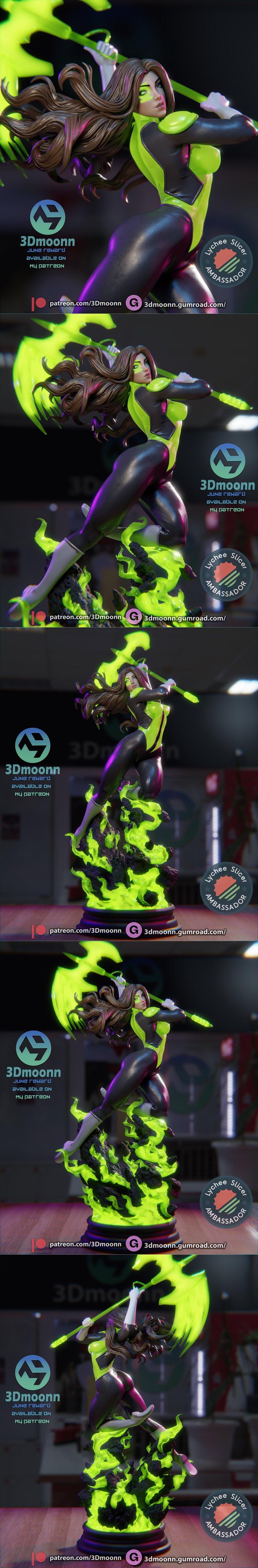 3D打印模型：DC宇宙 詹妮弗·克鲁兹|3Dmoonn – DC – Jessica Cruz – 3D Print Model STL