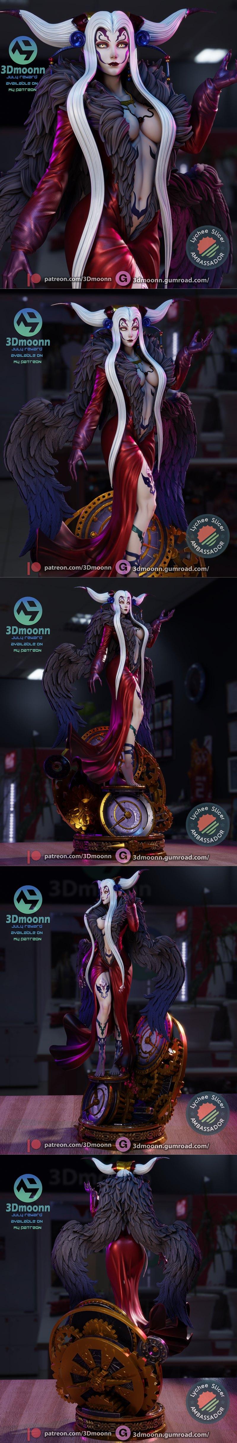 最终幻想 - 奥尔特米亚 3D打印模型|3Dmoonn – Final Fantasy – Ultimecia – 3D Print Model STL