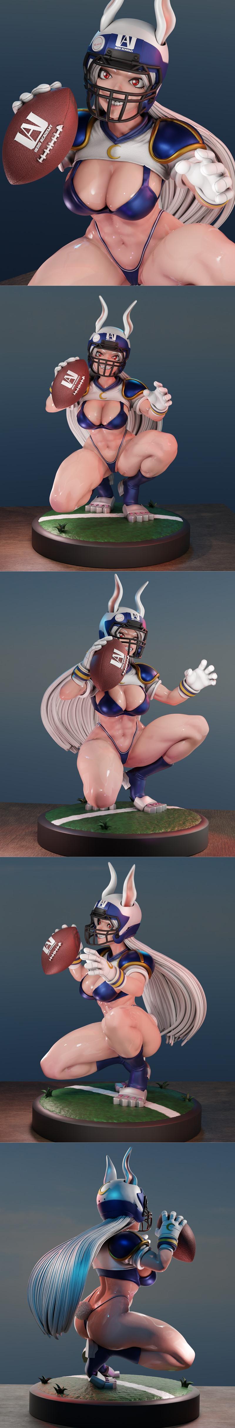 3D打印模型：我的英雄学院-鸣人|3DMomoji – My Hero Academy – Mirko – 3D Print Model STL