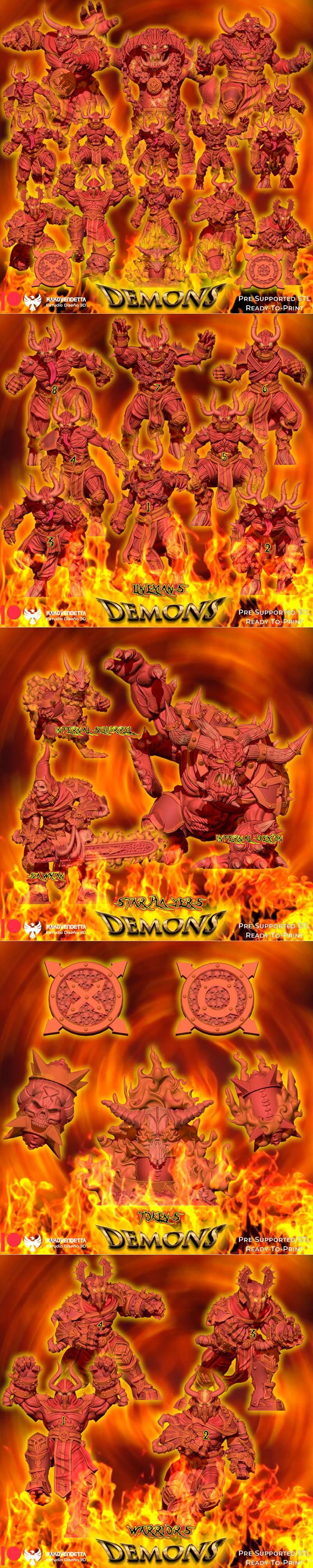恶魔之怒——克horne——拉科维德塔 3D打印模型|Demons – Khorne – RakoVendetta – 3D Print Model STL
