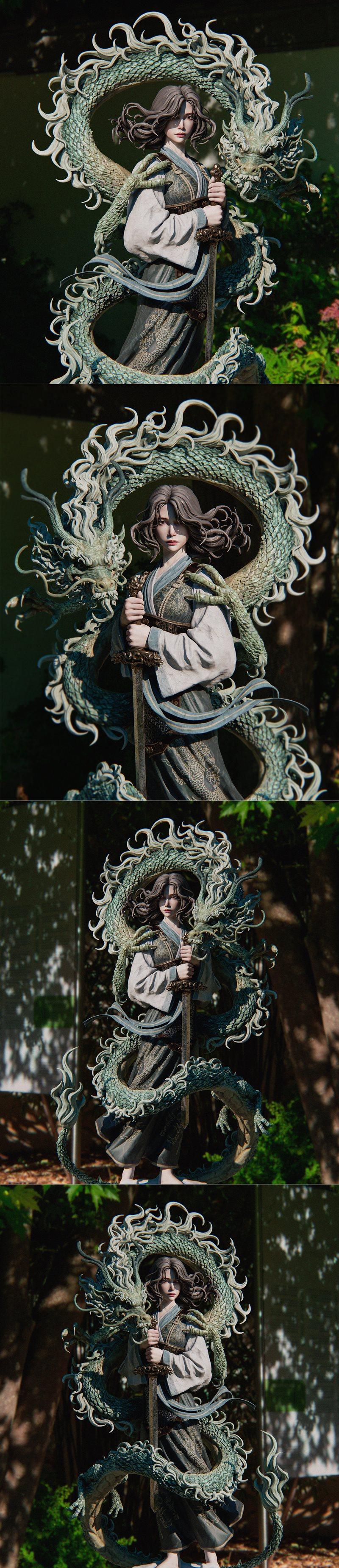 CA 3D Studios - 花木兰 - 3D打印模型|CA 3D Studios – Mulan – 3D Print Model STL