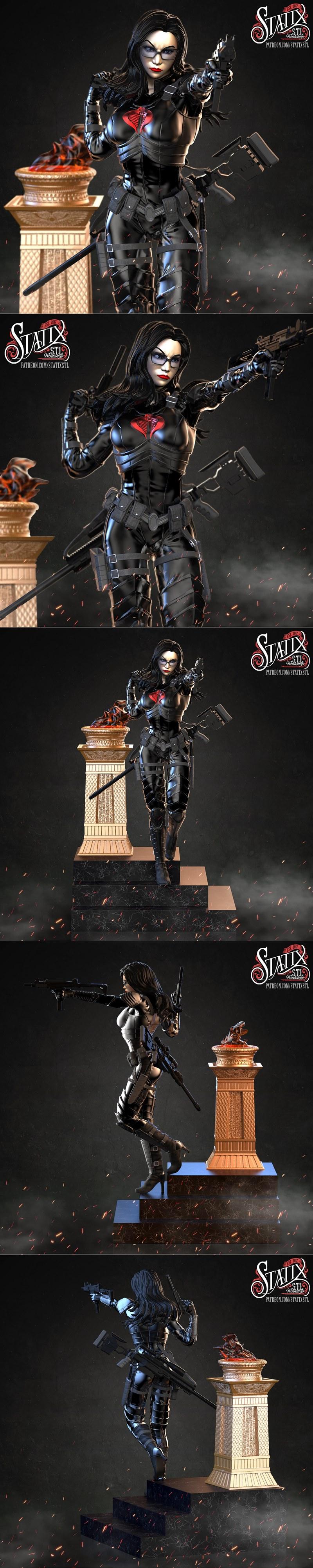 Statix – Baroness – 3D打印模型|Statix – Baroness – 3D Print Model STL