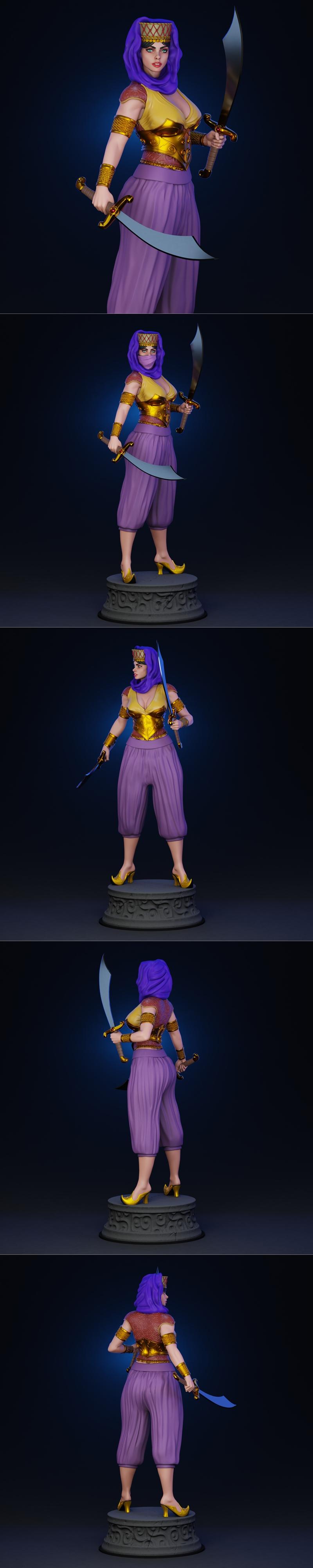 BrunoArt3D 3D打印模型：塔利亚·戈尔德|BrunoArt3D – Talia al Ghul – 3D Print Model STL