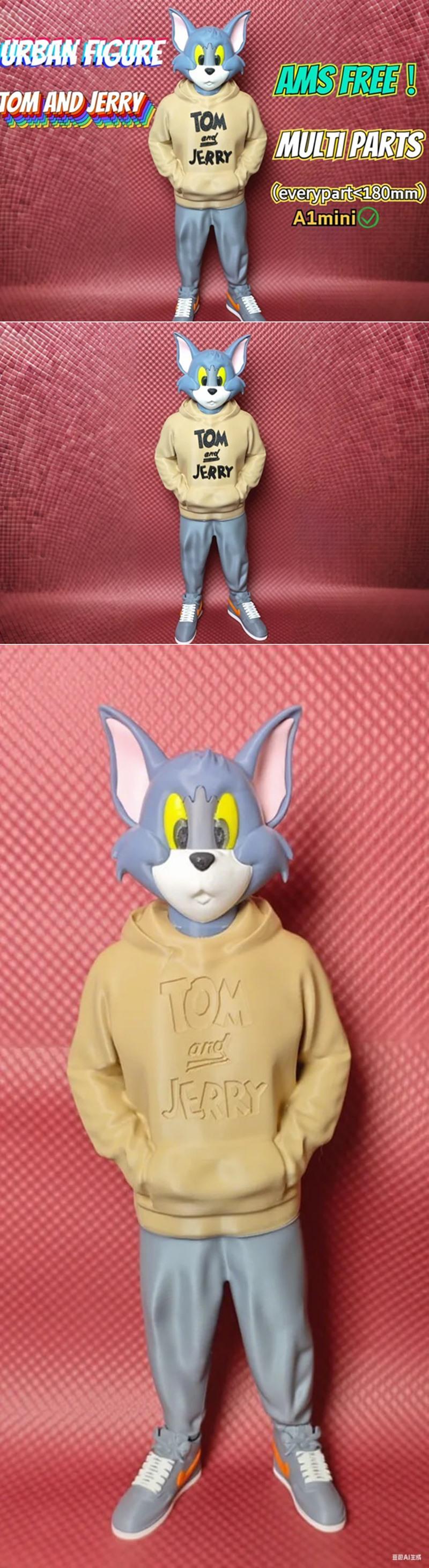 都市人物模型——汤姆与杰瑞——3D打印雕塑|Urban Figure – Tom and Jerry – 3D Print Model STL