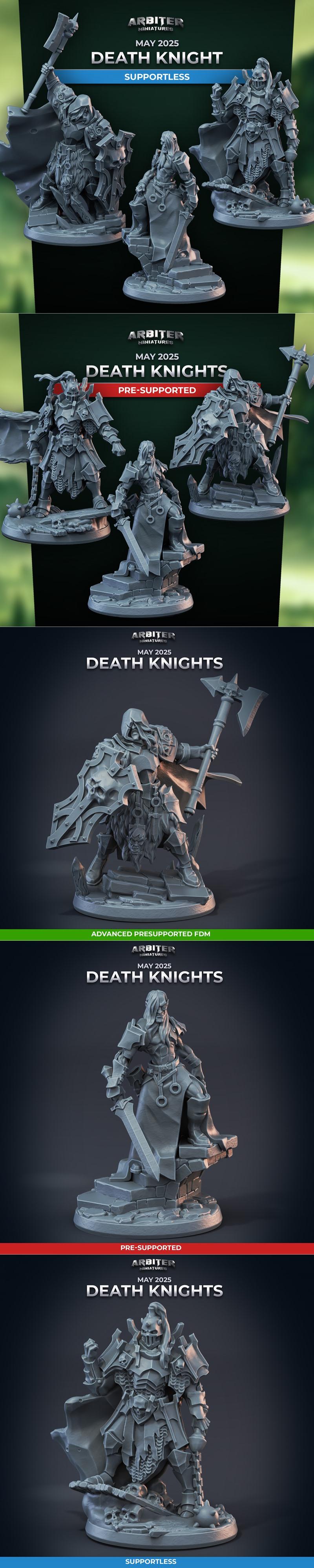 Arbiter迷你模型：2025年死亡骑士3D打印雕塑|Arbiter Miniatures – Death Knights May 2025 – 3D Print Model STL