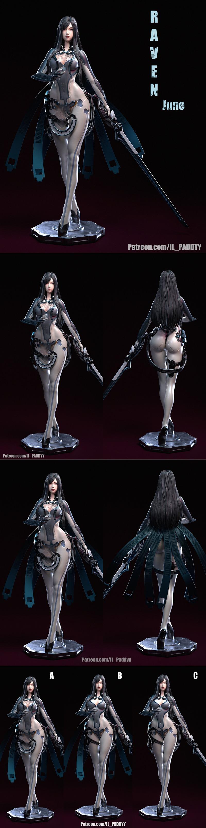 Il Paddyy-星之刃-雷文 3D打印模型|Il Paddyy – Stellar Blade – Raven – 3D Print Model STL