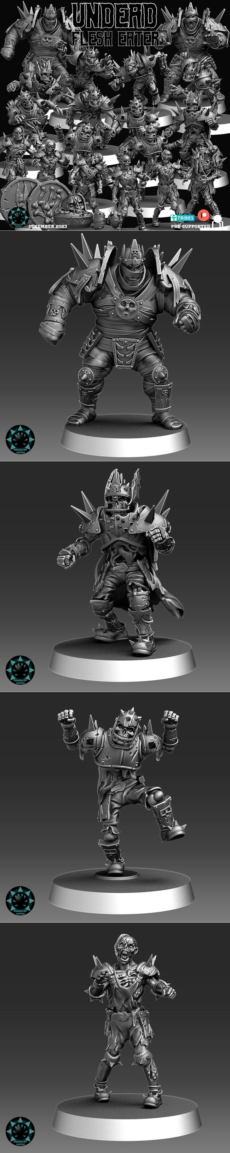 路径之域——尸食者——3D打印模型|Realm of Paths – UNDEAD – Flesh Eater – Fantasy Football – 3D Print Model STL