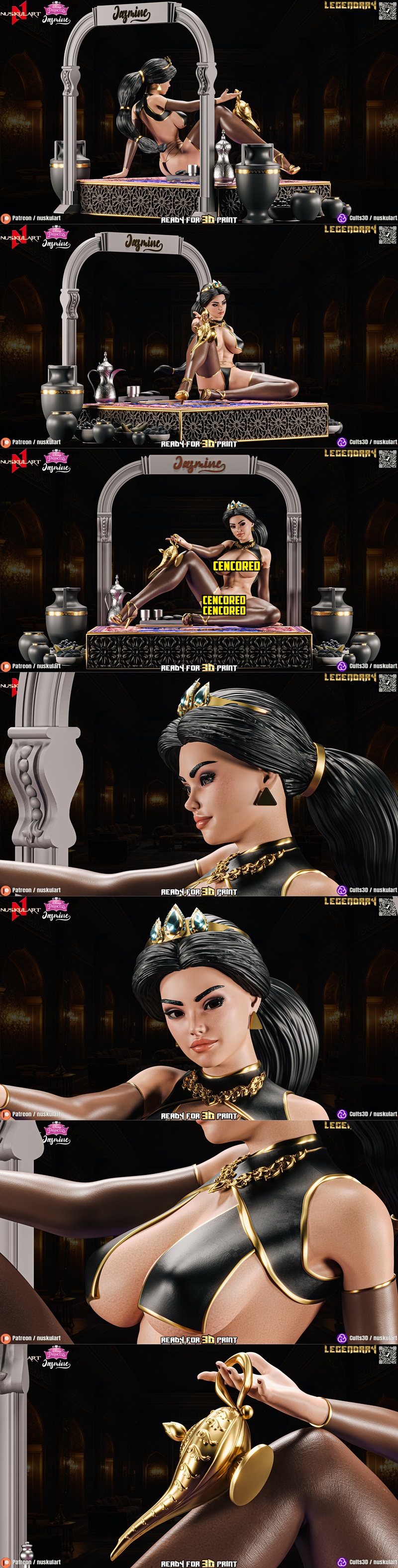 Nuskul艺术工作室 - 茉莉 - 3D打印模型|Nuskul Art – Jasmine – 3D Print Model STL