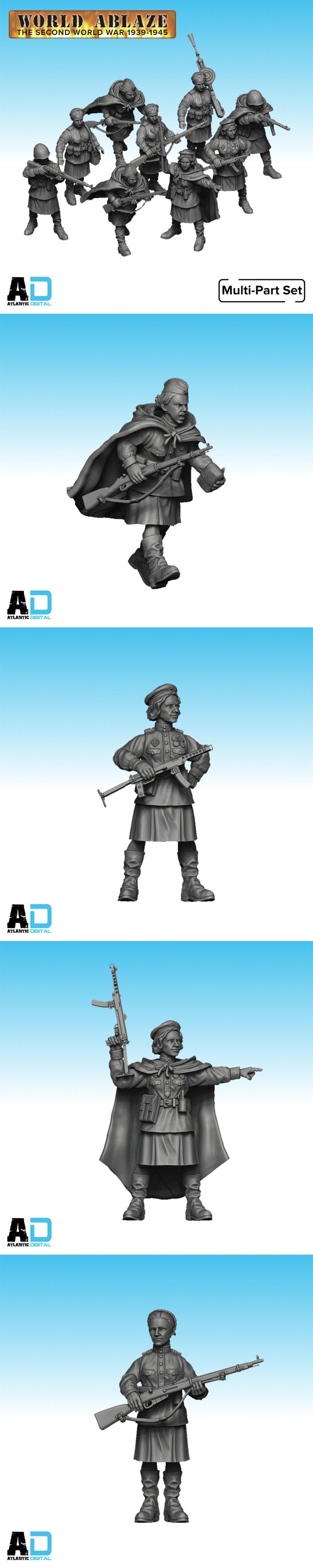 1943-1945年苏联女侦察兵3D打印模型|Female soviet Patrol 1943-45 – 3D Print Model STL