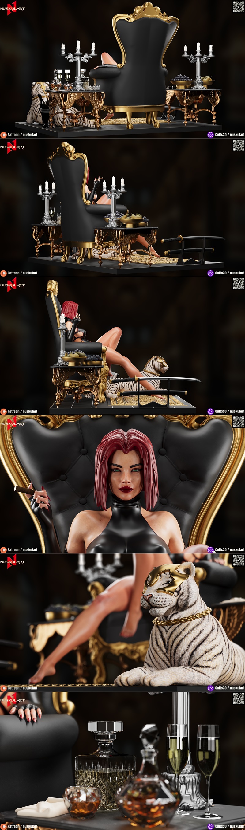Nuskul艺术工作室 Blood Rayne巴洛克版3D打印模型|Nuskul Art – Blood Rayne – Baroque Edition – 3D Print Model STL