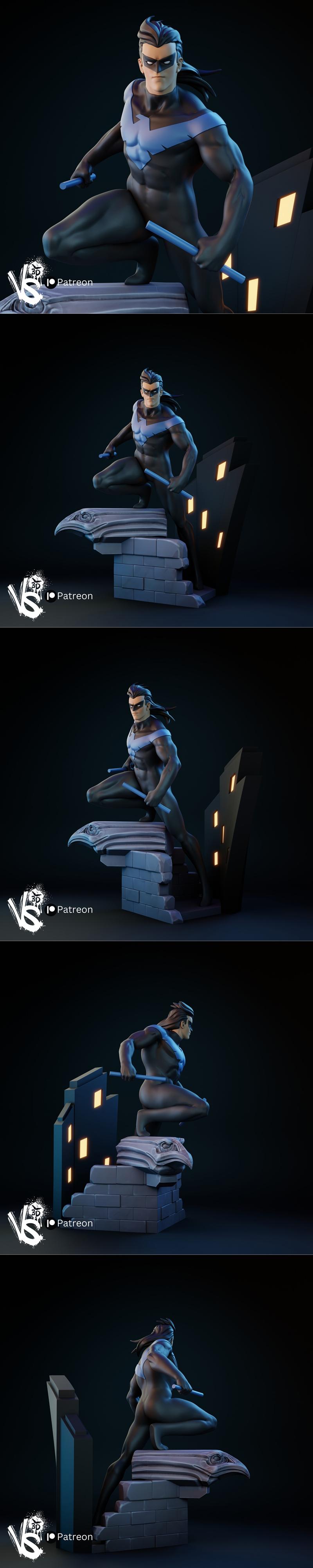 VS3D - 夜翼 - 3D打印模型|VS3D – Nightwing – 3D Print Model STL
