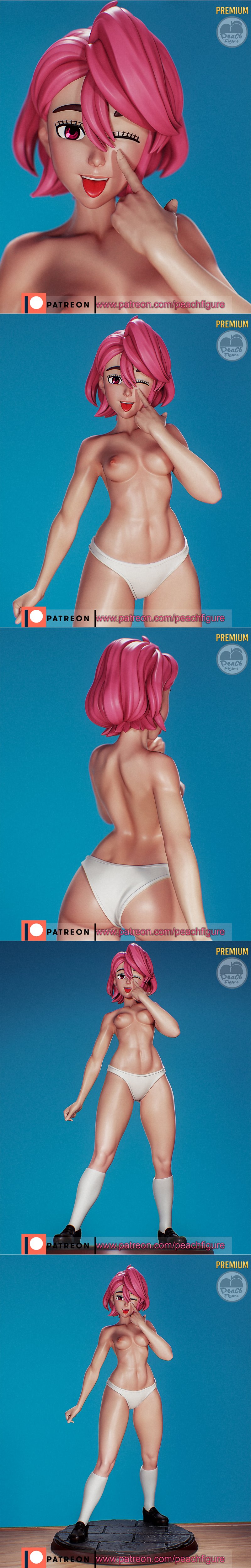 梦幻彼岸·空耳神社·空气千鹤 3D打印模型|Peach Figure – Dandadan – Aira Shiratori – 3D Print Model STL