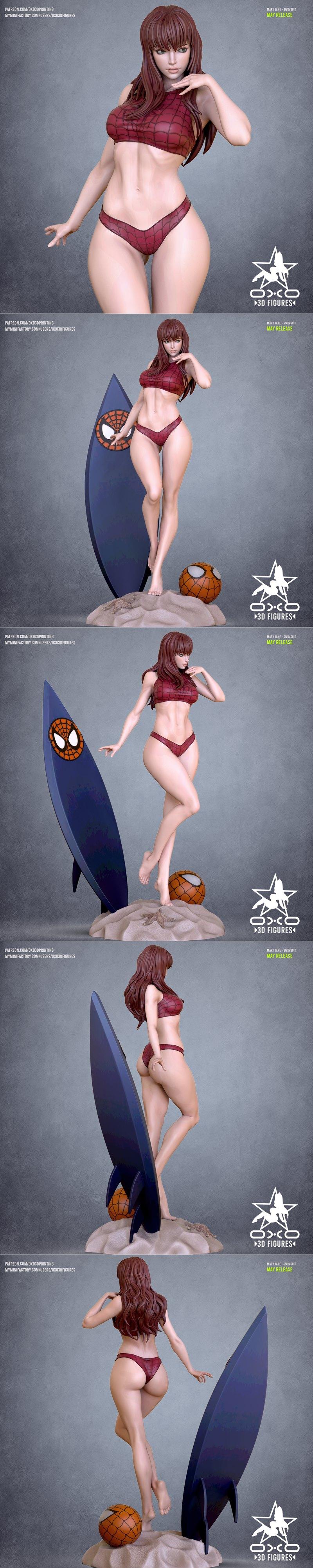 OXO3D玛丽珍泳装3D打印模型|OXO3D Figures – Mary Jane swimsuit – 3D Print Model STL