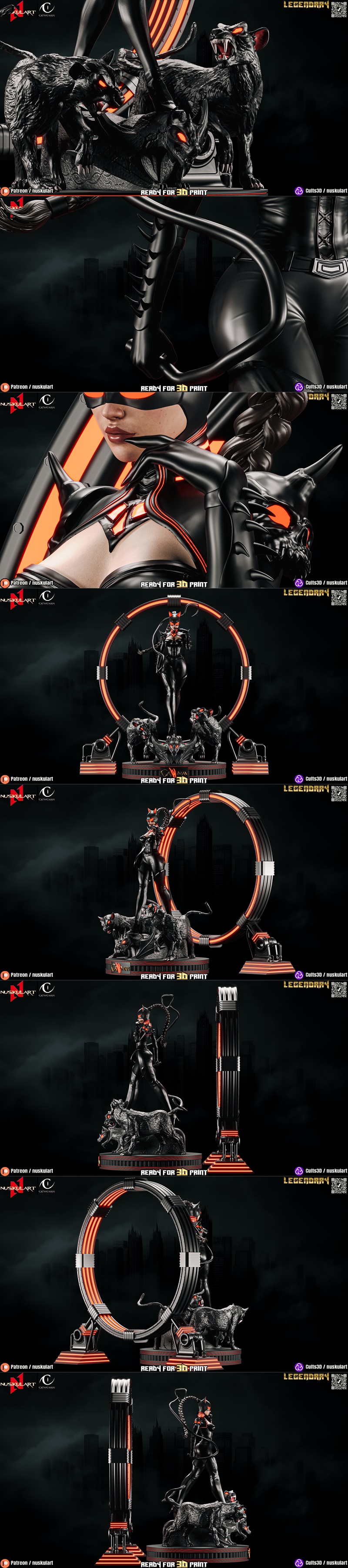 Nuskul Art – Catwoman – Vampire Hunter Edition – 3D Print Model STL