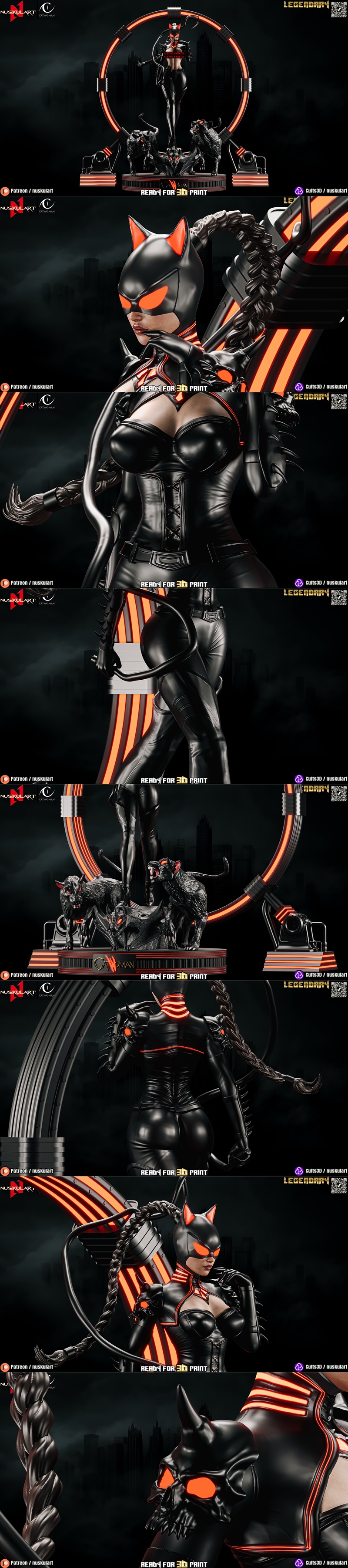 Nuskul Art – Catwoman – Vampire Hunter Edition – 3D Print Model STL