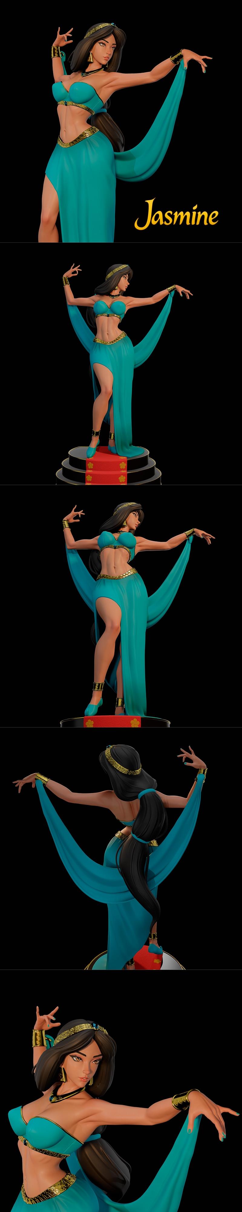 3D打印模型：茉莉少女 Jasmine|3dMomoji – Jasmine – 3D Print Model STL