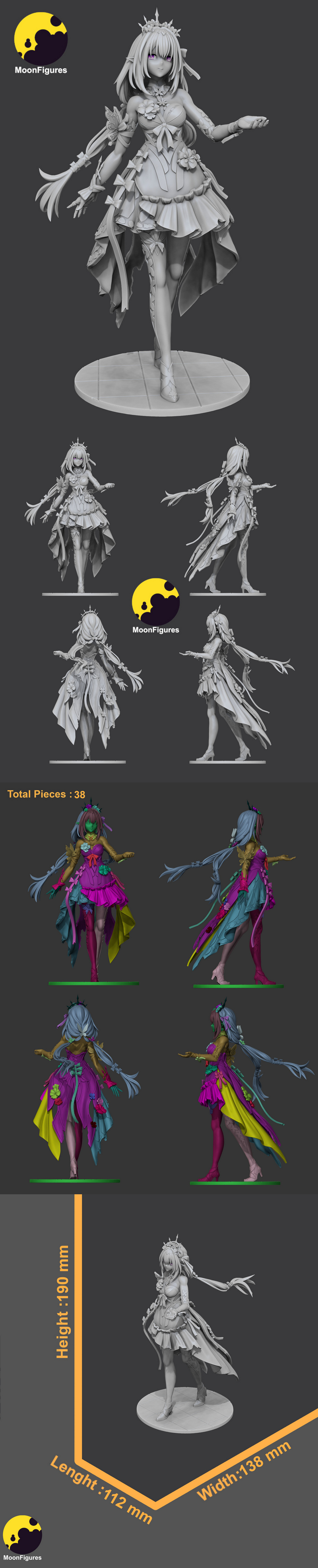 Moon Figures – Honkai – Castorice – 3D Print Model