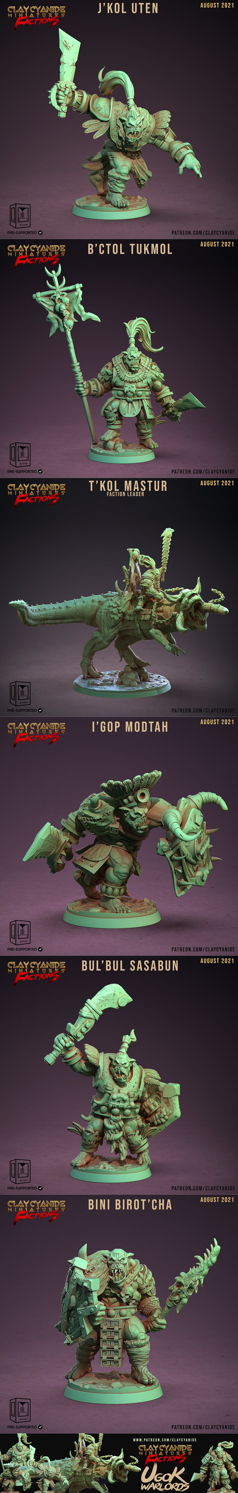 Clay Cyanide Miniatures – Ugok Warlords – 3D Print Model STL