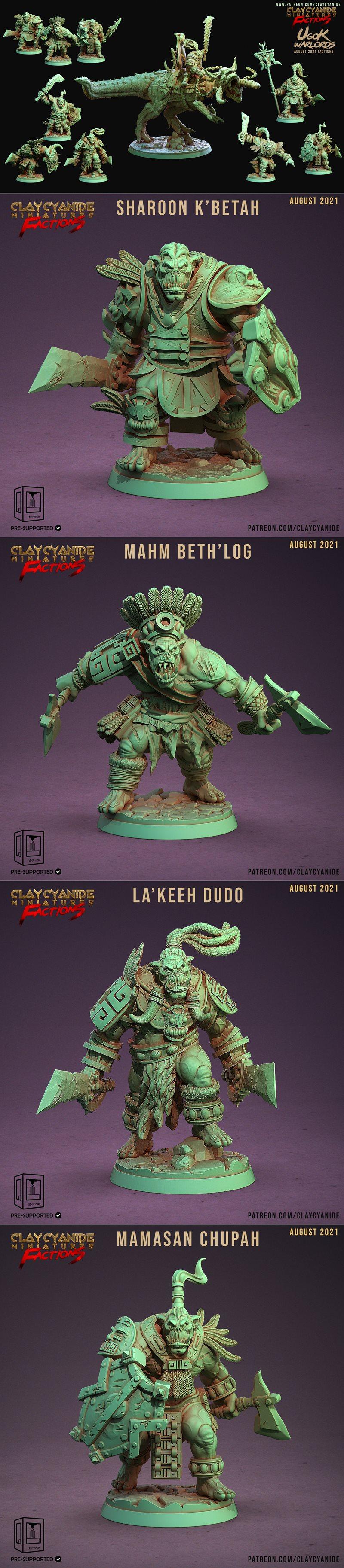 Clay Cyanide Miniatures – Ugok Warlords – 3D Print Model STL