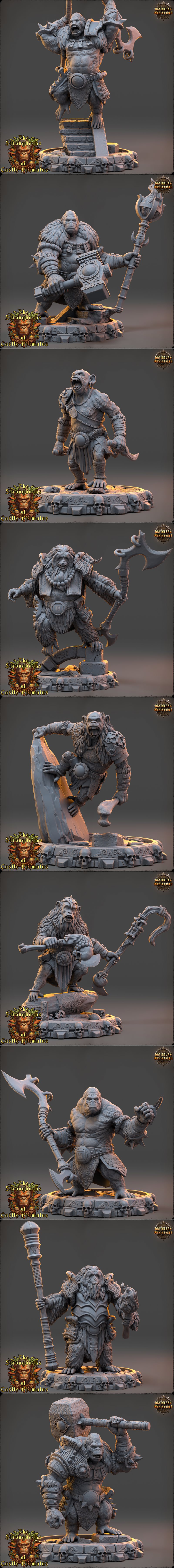 Daybreak Miniatures——城堡普里马图斯的强力者3D打印模型|Daybreak Miniatures – The Strongbacks of Castle Primatus – 3D Print Model STL