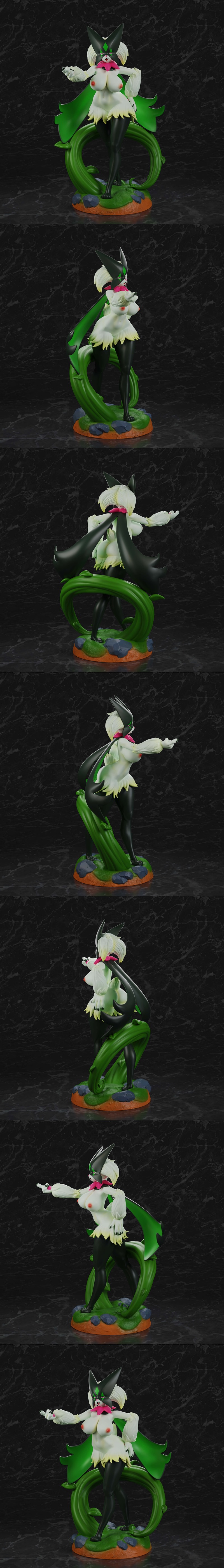 PolyBitsArt出品：宝可梦Meowscarada 3D打印模型|PolyBitsArt – Pokemon – Meowscarada – 3D Print Model STL