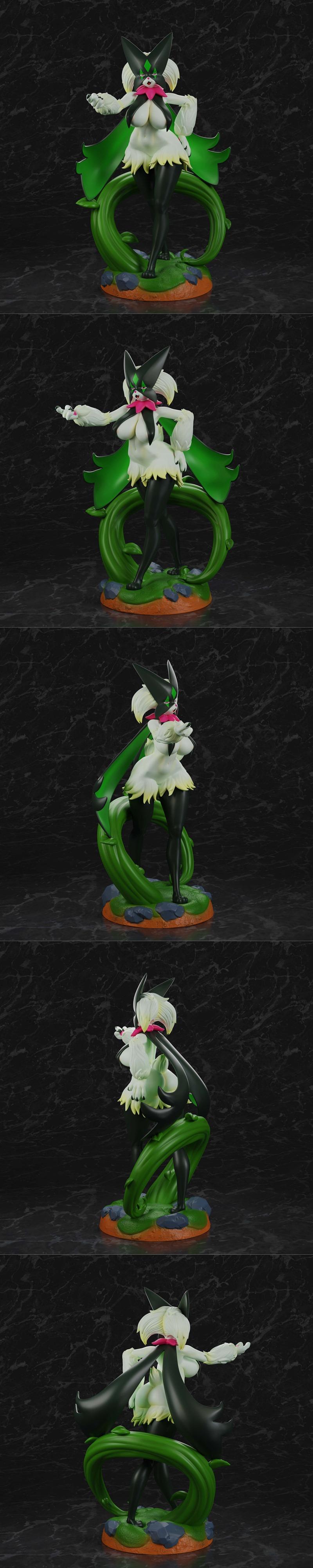 PolyBitsArt出品：宝可梦Meowscarada 3D打印模型|PolyBitsArt – Pokemon – Meowscarada – 3D Print Model STL