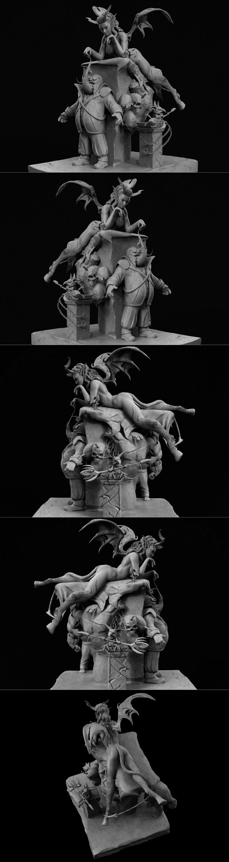 巴亚德·吴设计的吸血鬼概念3D打印模型|Succubus – concept by Bayard Wu – 3D Print Model STL