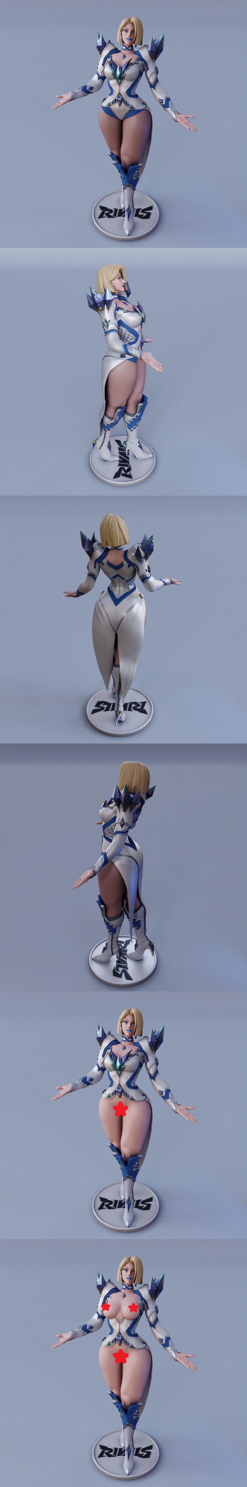 漫威对决-艾玛·弗罗斯特-3D打印模型|Funservice – Emma Frost from Marvel Rivals – 3D Print Model