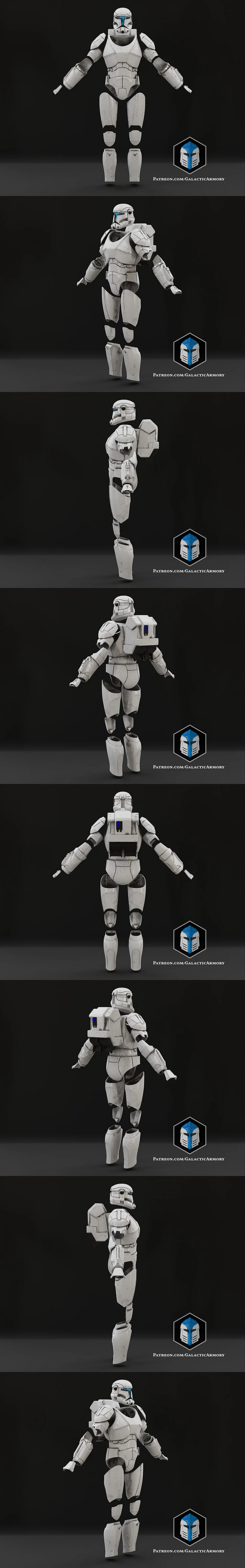 银河军械库——共和国特种兵装甲——3D打印模型|Galactic Armory – Republic Commando Armor – 3D Print Model