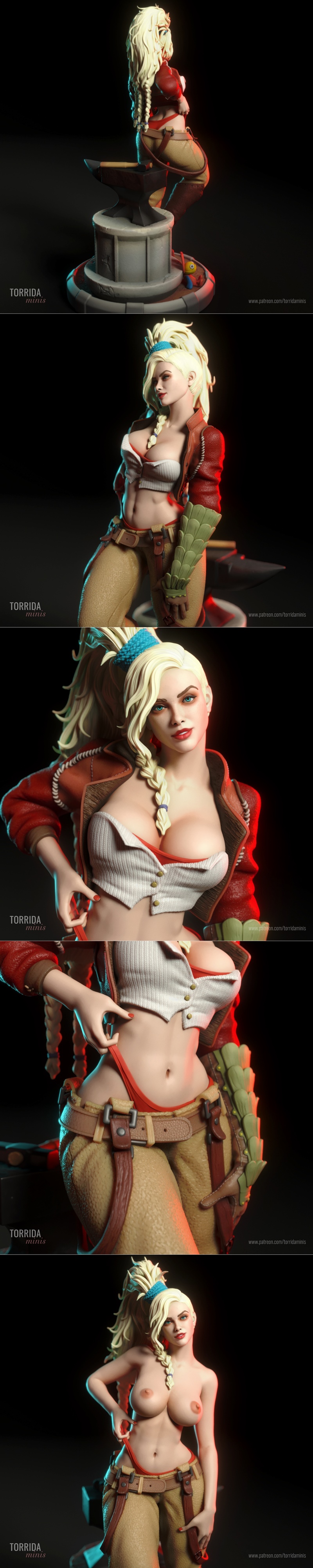 Torrida Minis - 怪物猎人 - 贾玛 3D打印模型|Torrida Minis – Monster Hunter – Gemma – 3D Print Model STL