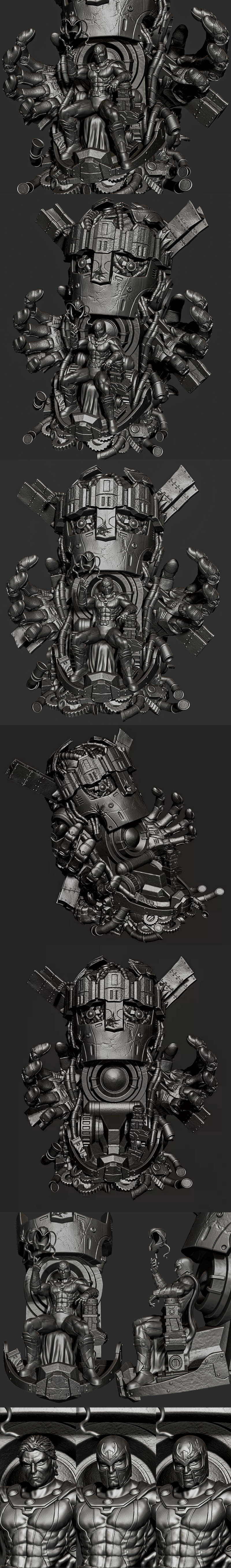 磁力王座——3D打印模型|Magneto on Throne – 3D Print Model