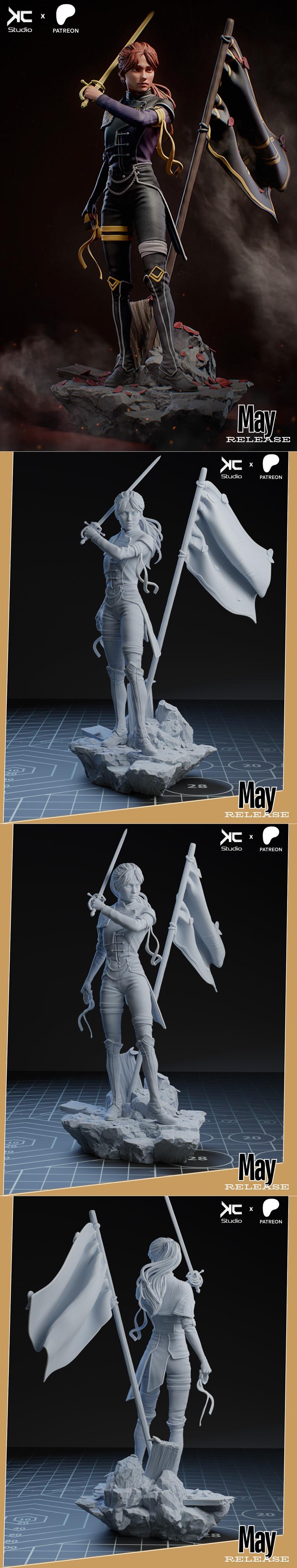 KcStudio - 冒险33 - 马尔角色 3D打印模型|KcStudio – Maelle – Expedition 33 – 3D Print Model STL