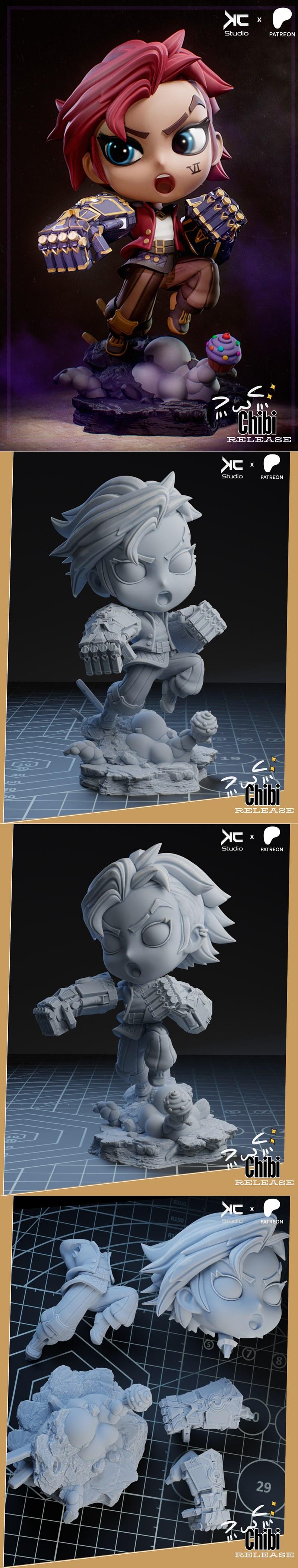 KcStudio - 3D打印模型 - 可爱小精灵Chibi Vi|KcStudio – Chibi Vi – 3D Print Model STL
