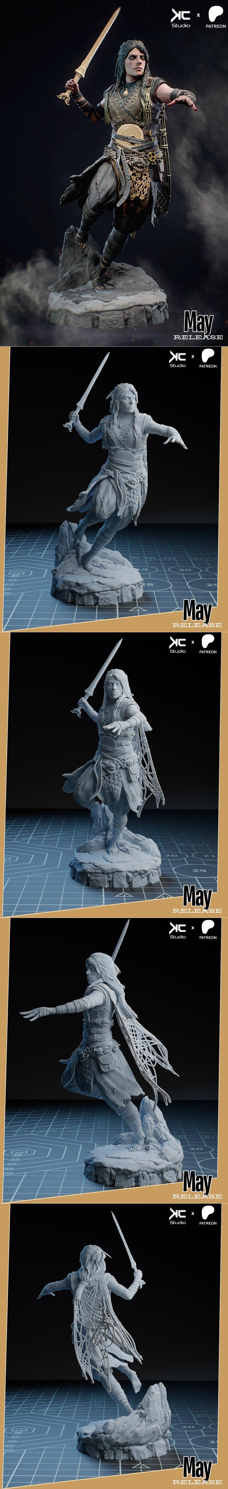 Freya——战神系列3D打印模型|KcStudio – Freya – God Of War – 3D Print Model STL