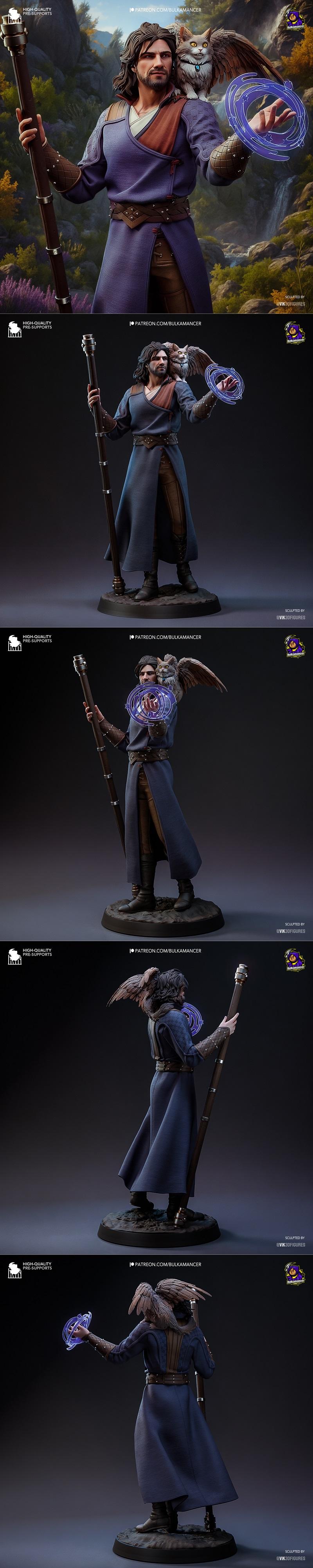 Bulkamancer塑形作品——风暴之息·博德之门3 3D打印模型|Bulkamancer Sculpts – Gale – Baldur’s Gate 3 – 3D Print Model STL