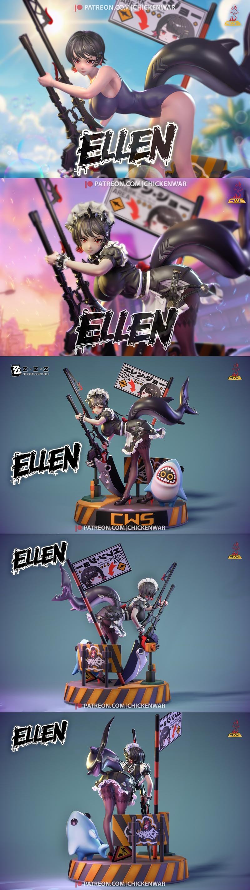 CW Studio – Zenless Zone Zero – Ellen Joe – 3D Print Model STL