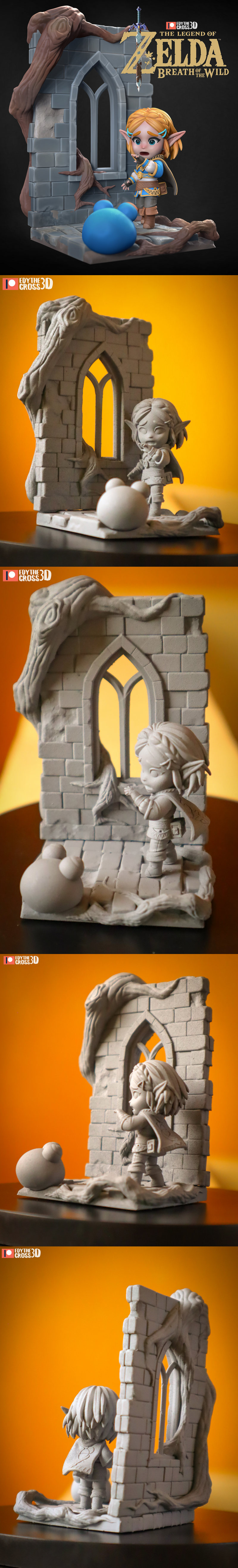 小精悍塞尔达——旷野之息3D打印模型|NomNom Figures – Chibi Zelda – Breath of the Wild – 3D Print Model