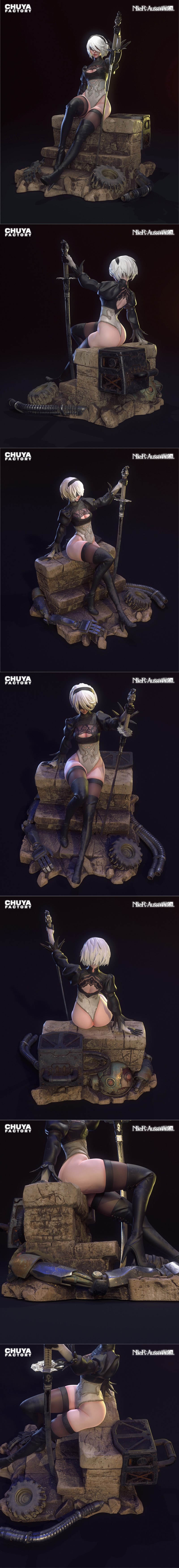 Chuya工厂 - 2B - 3D打印模型|Chuya Factory – Nier – 2B – 3D Print Model STL